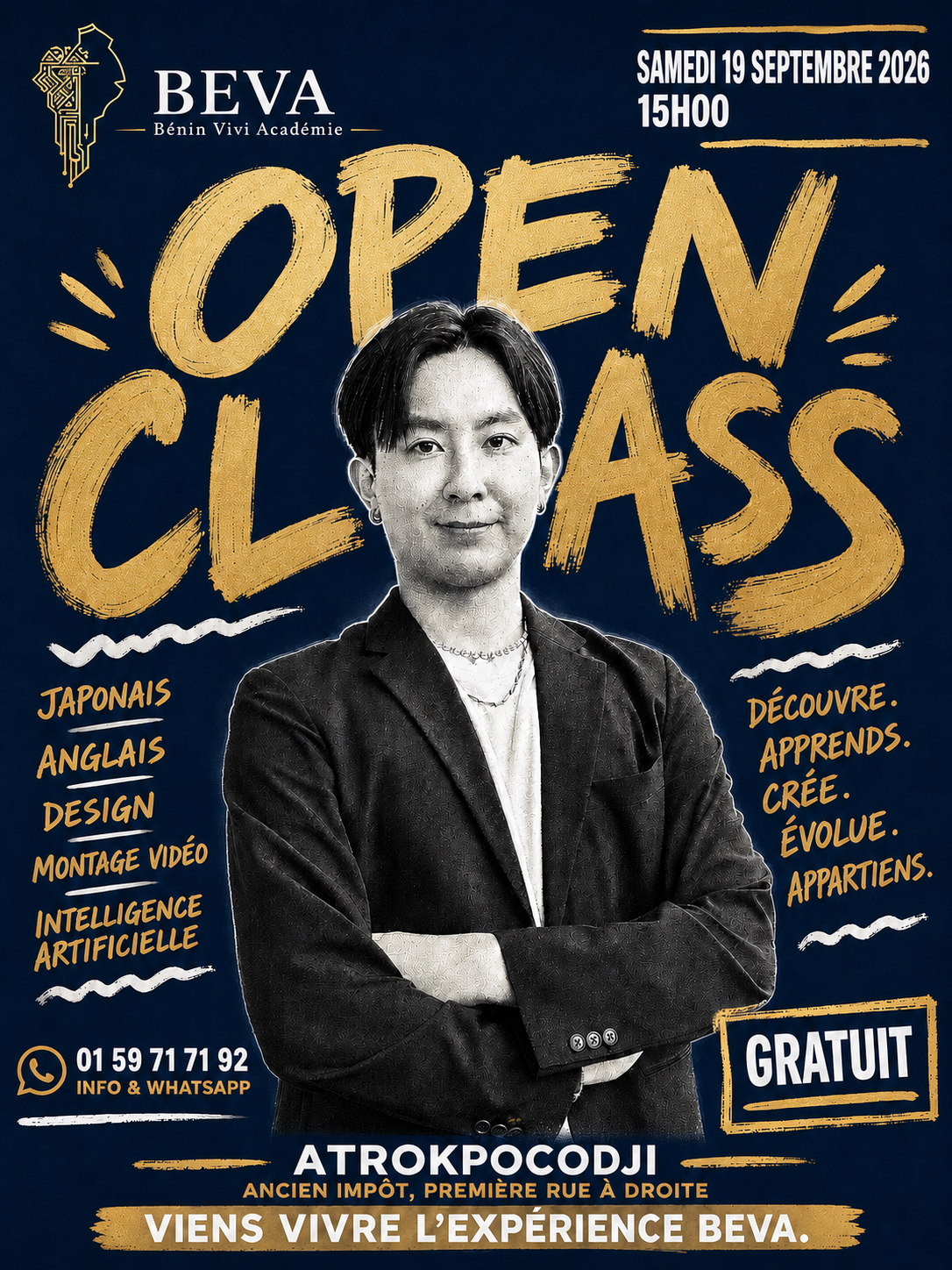 Affiche Open Class BEVA — entrée gratuite
